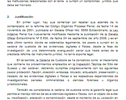 Manual Unico de Procedimientos en Materia de Cadena de Custodia de Evidencias Fisicas