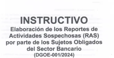Instructivo y Formulario DGOE-001/2024 Reporte de Actividad Sospechosa por parte de los Sujetos Obligados del Sector Bancario