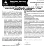 Convocatoria a proceso de selección de candidatos a Fiscal General de la República 2024