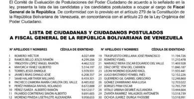 Postulados a Fiscal General de La República 10/2024
