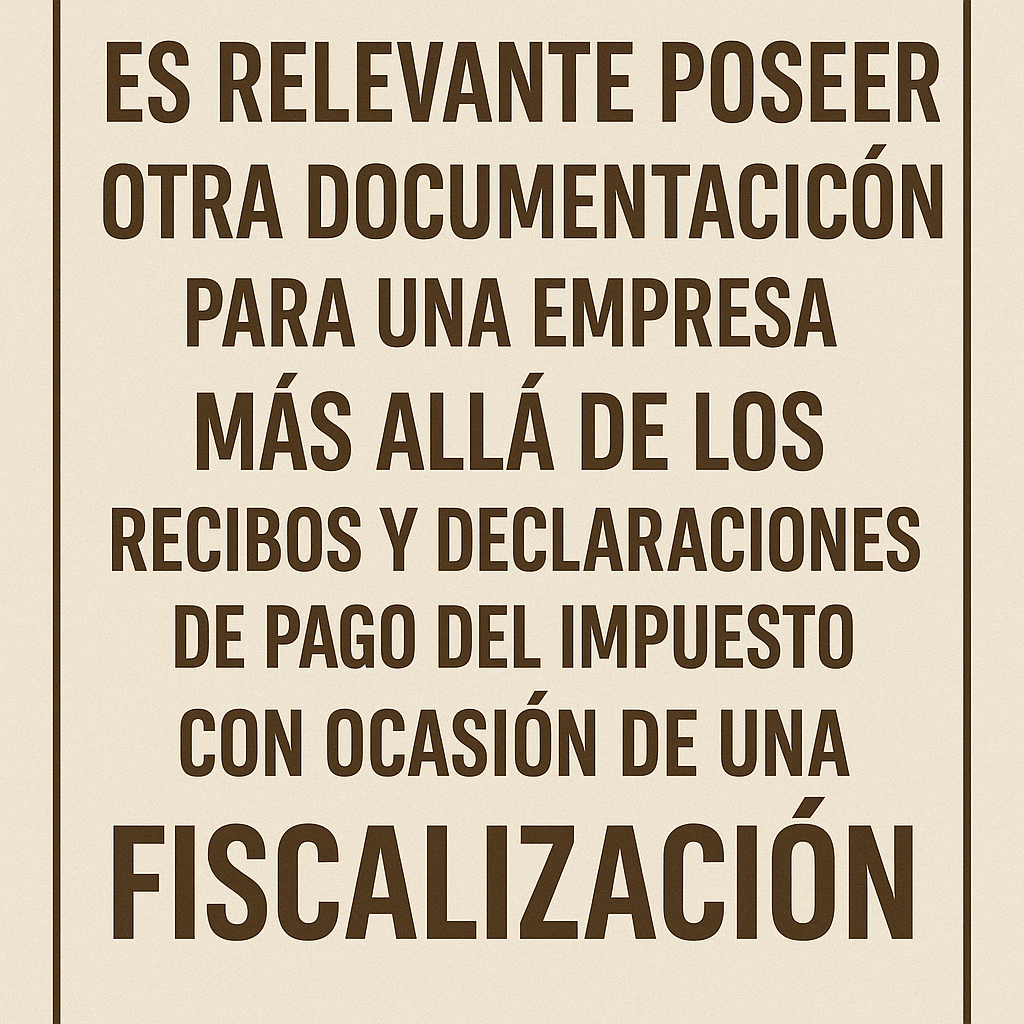 Documentación relevante para fiscalizaciones