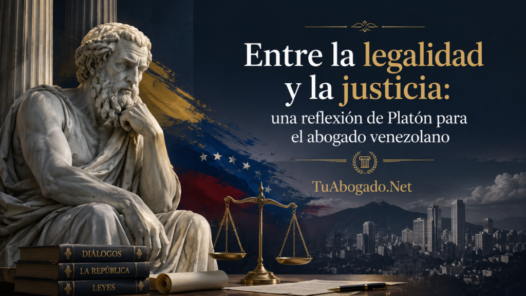Entre la legalidad y la justicia: una reflexión de Platón para el abogado venezolano