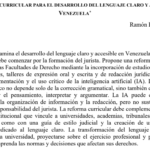 Lenguaje claro en Venezuela: la reforma de la formación del jurista como punto de partida